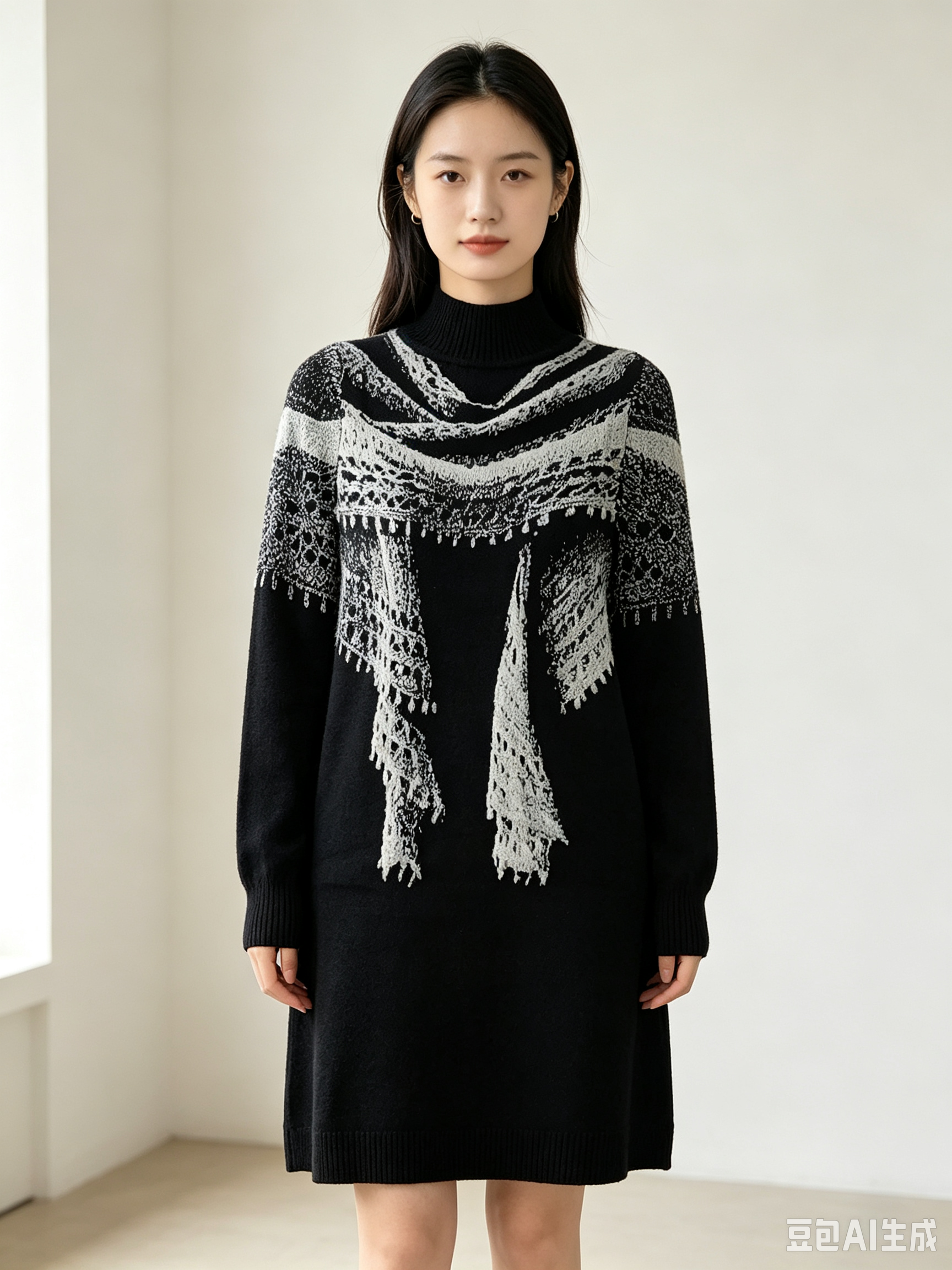 Elegant knitted dress
