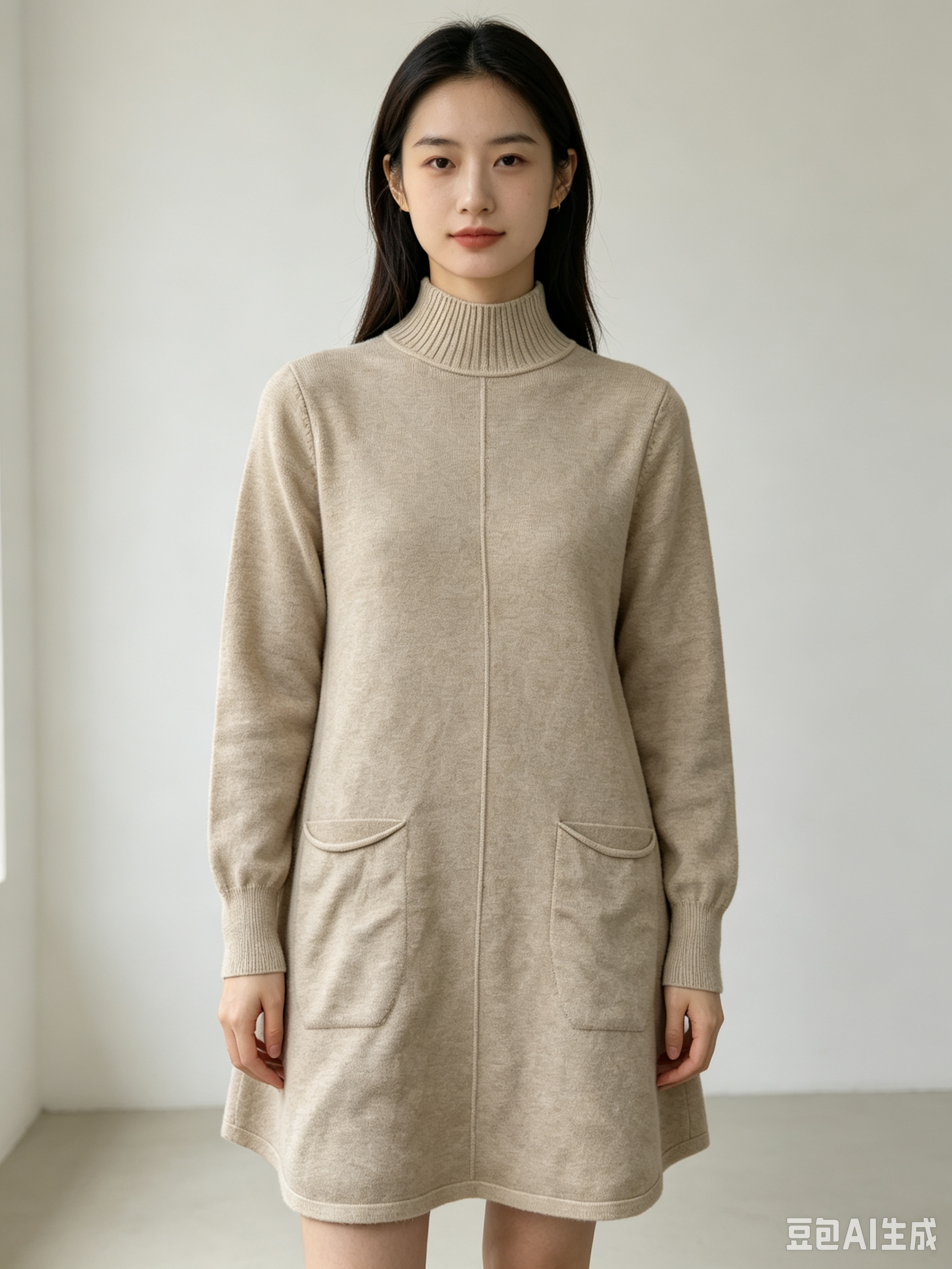 Double-Pocket Knit Dress