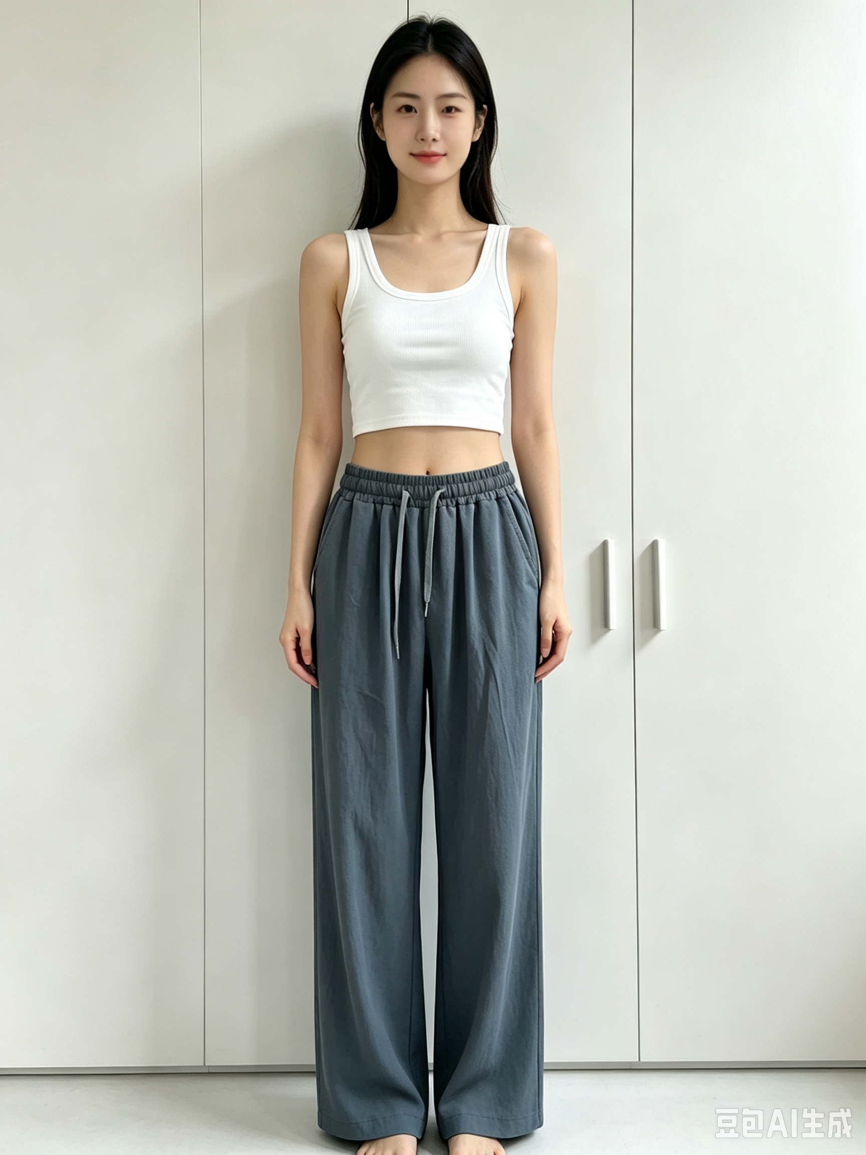 Elastic waistband Woven pants