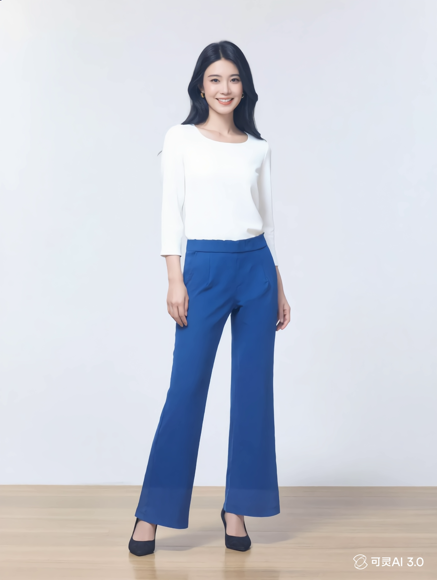 Elastic Waist Straight Pants