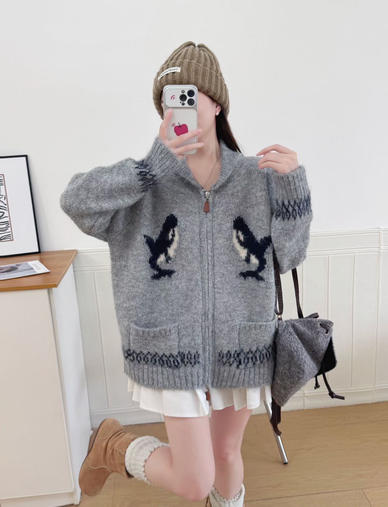 Whale Cardigan